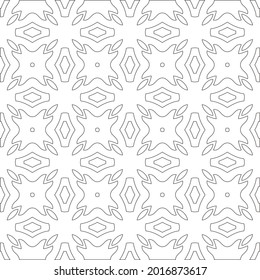 Repeating geometric tiles with stripe elements.black and white pattern.