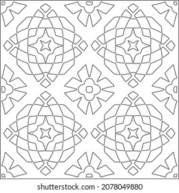 Repetiendo azulejos geométricos con elementos de rayas.retiene elementos blancos para cambiar fácilmente el color del interior de los patrones negros. 