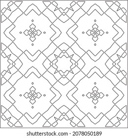 Repeating geometric tiles with stripe elements.retained white elements to easily change the color of the inside of the black patterns. 