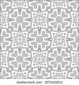 Wiederholt geometrische Fliesen aus gestreiften Elementen.Moderner geometrischer Hintergrund mit abstrakten Formen.Monochromatische Wiederholung Muster.abstrakte Textur.Schwarz-Weiß gestreifte Ornamente für Design.