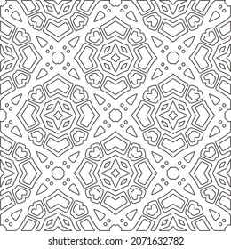 Wiederholt geometrische Fliesen aus gestreiften Elementen.Moderner geometrischer Hintergrund mit abstrakten Formen.Monochromatische Wiederholung Muster.abstrakte Textur.Schwarz-Weiß gestreifte Ornamente für Design.