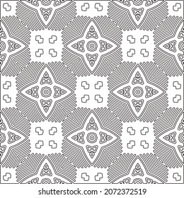 Repeating geometric tiles from striped elements.Modern geometric background with abstract shapes.Monochromatic Repeating Patterns.abstract texture.black and white striped ornament for design.