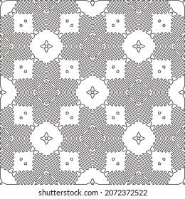 Repeating geometric tiles from striped elements.Modern geometric background with abstract shapes.Monochromatic Repeating Patterns.abstract texture.black and white striped ornament for design.