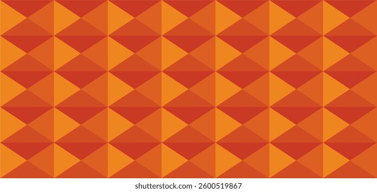 a repeating geometric vector pattern of orange triangular shapes.