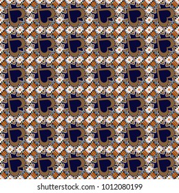 Repeating geometric white, black and brown tiles. Vector seamless pattern. Modern stylish texture. Trendy contemporary graphics.