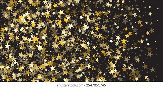 Padrão de brilho dourado repetitivo. Papel de parede de pontos amarelos e dourados.  Trilha de estrela de tiro de Natal, efeitos de luz brilhante
