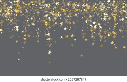 Repeating gold glitter pattern. Yellow and golden dots wallpaper.  Christmas concept for design and illustrations.