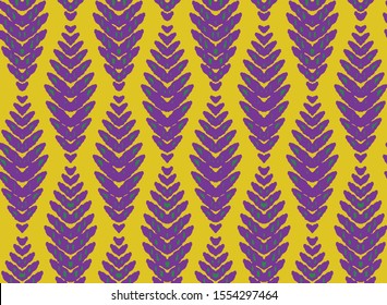 Repeating Hand Drawn Abstract Fish Bone Arrow Geometric Tribal Shapes Vector Pattern Isolated Background