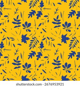 Repeating, hand-drawn floral or botanical pattern, suitable for textiles, wrapping paper, or digital backgrounds. 
