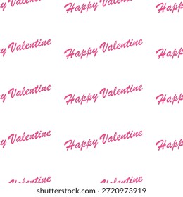 Repetindo texto feliz dos namorados em rosa cursivo