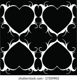 Repeating heart seamless tile