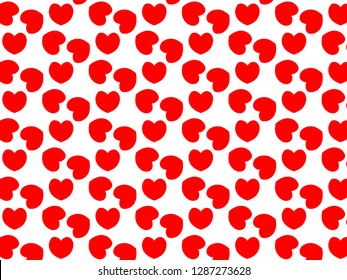 Repeating heart shape vector pattern