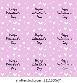 Repeating hearts, round dots and word Love. Romantic seamless pattern. pattern for Valentine's Day simple heart seamless design