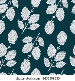 Repeating hops background. Can be used for postcards, invitations, advertising, web, textile and other.