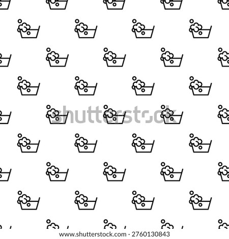 Repeating icons of a wash basin with soap suds for cleaning and hygiene