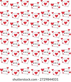 Repitiendo la Imagen de conejos de dibujos animados rodeados de corazones