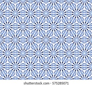Repeating matrix pattern of dots like a starfish - seamless editable repeating vector background wallpaper