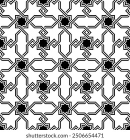 Repeating Modern patterns of Geometric Graphic design. Artistic shapes Seamless pattern of Printable vector.