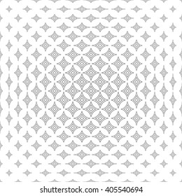 Repeating monochromatic abstract curved star pattern background