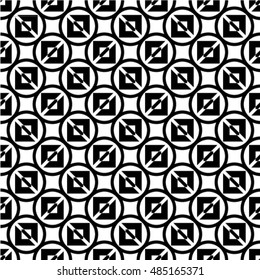 Repeating monochrome background. Vector seamless pattern. Abstract stylish background.