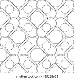 Repeating monochrome background. Vector seamless pattern. Abstract stylish background.