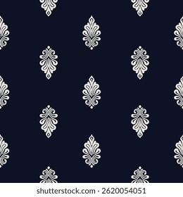 repeating motif in shades of white on a dark blue background attracts attention