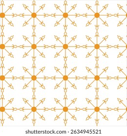 Repeating orange starburst pattern on a white background suitable for decorative and design purposes