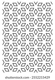 repeating parallelogram line pattern. black line