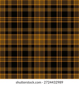 Repetindo o padrão jogado. Padrão de verificação de cor preta, dourado sem costura.Design verificado para impressões.  Tecido tartan repetido.Vetor escocês fabriс.Ekose texture.Madras flannel.Checker line.Stripe gingham.