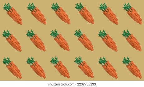A repeating patten of carrots