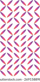 A repeating pattern of abstract, petal-like shapes in a gradient of pink and purple, creating a visually engaging and modern design.