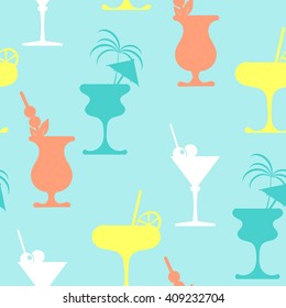 repeating pattern with cocktails