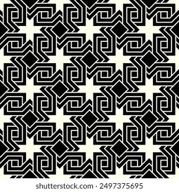 Repeating pattern of decorative shapes. Geometric Seamless patterns of printable vector graphic.