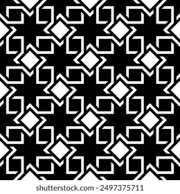 Repeating pattern of decorative shapes. Geometric Seamless patterns of printable vector graphic.
