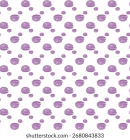A repeating pattern of delicate purple floral elements and scattered dots offers a light and airy feel for various creative projects.