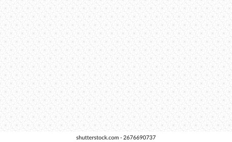 Ein sich wiederholendes Muster zarter weißer Blumenkonturen auf hellgrauem Hintergrund. Skalierbares Vektorformat geeignet für...