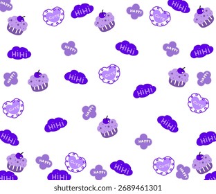 repeating pattern design for kids birthday and wallpaper

