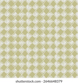 A repeating pattern of diamond shapes in a light green and white color scheme, suitable for backgrounds or textiles.
