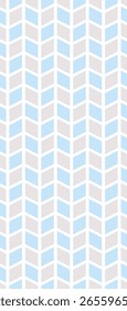 A repeating pattern featuring chevron shapes in light blue and gray tones, suitable for backgrounds or textile designs.