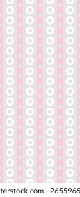 A repeating pattern featuring circles and stripes in soft colors, suitable for backgrounds or textiles.