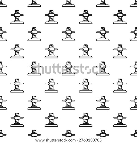 Repeating pattern featuring outline icons of lifting jacks for various applications