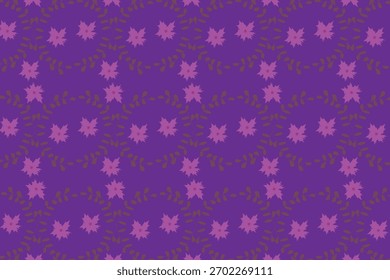 A repeating pattern featuring small, stylized pink bunny silhouettes against a vibrant purple backdrop, creating a playful and whimsical design.