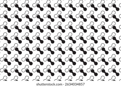 A repeating pattern of geometric metaballs, creating an interesting visual texture with blending organic shapes and contrasting negative space.