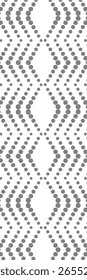 A repeating pattern of gray dots forming a diamond shape on a white background, suitable for graphic design or textile use.
