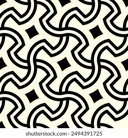 Repeating pattern of Interlocking Celtic shapes. Interlocking Seamless patterns of printable vector.