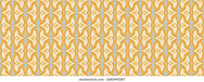 A Repeating Pattern of Interlocking Golden Leaf Motifs With a Subtle Grey Backdrop.