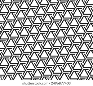 Repeating pattern of Interlocking lines. Geometric Seamless patterns of printable vector.