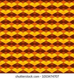 repeating pattern of intersecting rhombuses in golden colors. bright and yellow pattern for background, fabric and textile designs