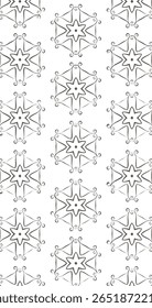 Um padrão repetitivo de intrincados desenhos de estrelas em uma barra branca
