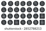 A repeating pattern of a magic hat with a dove icon inside circles and squares.